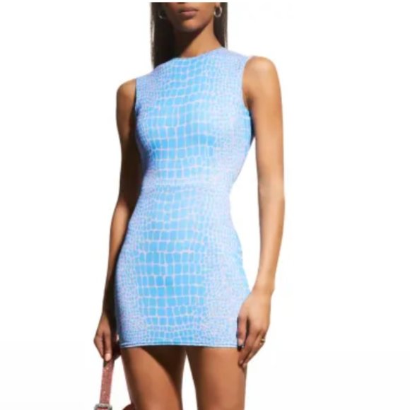 Alex Perry Dresses & Skirts - NWT Alex Perry Dallon Crocodile-Print Mini Dress Size 12